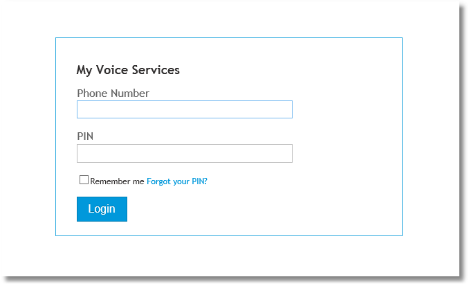 voice services login page